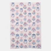 Linge De Cuisine Grandmillentenaire Coquette Rose & Bleu Ornements  (Vertical)