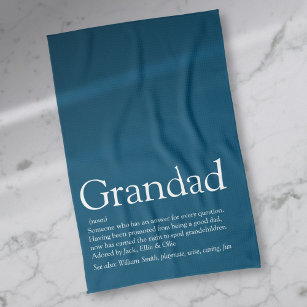 Linge De Cuisine Grandpa Grand Papa Définition Moderne Bleu