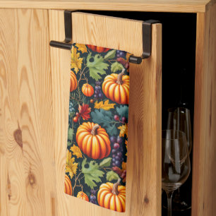 Linge De Cuisine Grands et petits citrouilles de la récolte automna