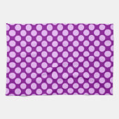 Linge De Cuisine Grands points rétro - orchidée et violette (Horizontal)
