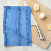 Linge De Cuisine Granit bleu motif marbre bleu pierre (Quart Plié)