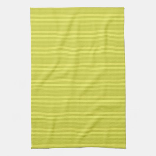 Linge De Cuisine Graphique à rayures horizontales jaune chartreuse (Vertical)