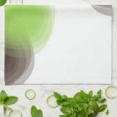 Linge De Cuisine Graphique abstrait vert, moderne, simple, fleuri (Plié)
