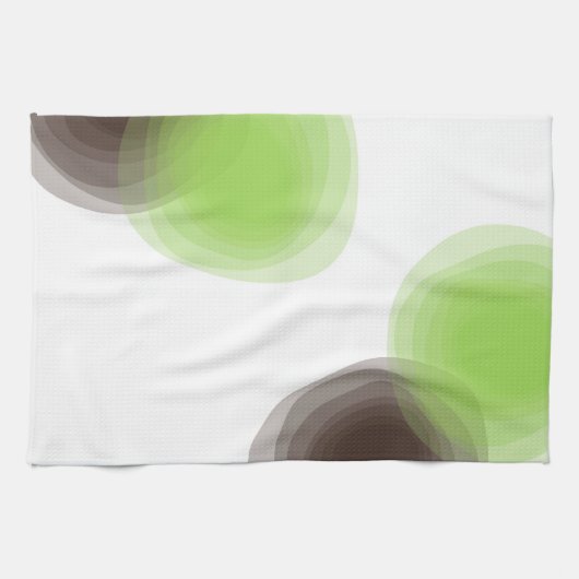 Linge De Cuisine Graphique abstrait vert, moderne, simple, fleuri (Horizontal)