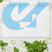 Linge De Cuisine Graphique d'amour cool, Bleu (Plié)