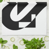 Linge De Cuisine Graphique d'amour cool, noir (Plié)