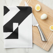 Linge De Cuisine Graphique d'amour cool, noir (Quart Plié)