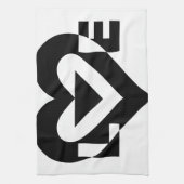 Linge De Cuisine Graphique d'amour cool, noir (Vertical)