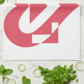 Linge De Cuisine Graphique d'amour cool, rose cerise (Plié)