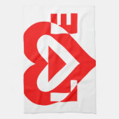 Linge De Cuisine Graphique d'amour cool, Rouge (Vertical)