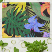 Linge De Cuisine Graphique de fleur d'Aloha de Hawaii tropical (Plié)