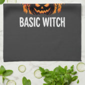 Linge De Cuisine Graphique de lune de citrouille de sorcière de bas (Plié)