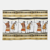 Linge De Cuisine Graphique des chasseurs tribaux africains (Horizontal)