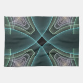 Linge De Cuisine Graphique géométrique Turquoise moderne (Horizontal)