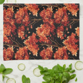 Linge De Cuisine Graphique Motif sans couture Red Fall Maple Tree (Plié)