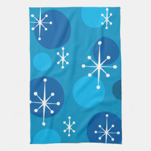 LINGE DE CUISINE GRAPHIQUE NOËL VACANCES RETRO MOTIF SNOWFLAKE