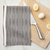 Linge De Cuisine Graphique rouge et gris (Quart Plié)