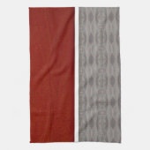 Linge De Cuisine Graphique rouge et gris (Vertical)