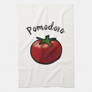 Linge De Cuisine Graphique rustique pomodoro tomate italien