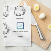 Linge De Cuisine Graphique Sentiments de chat (Quart Plié)