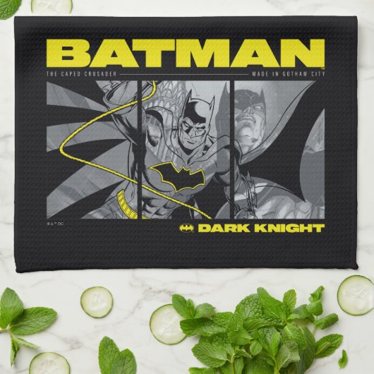 Linge De Cuisine Graphique Tri-Panel de la BD Batman (Plié)