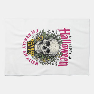 Linge De Cuisine Graphisme d'alien crâne Halloween vintage pour T-s