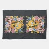 Linge De Cuisine Graphisme de broderie florale TWEETY™ (Horizontal)