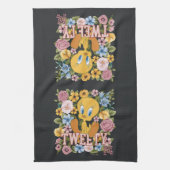 Linge De Cuisine Graphisme de broderie florale TWEETY™ (Vertical)