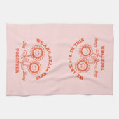 Linge De Cuisine Graphisme Fleur Joyeux Retro (Horizontal)