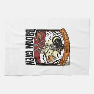 Linge De Cuisine Graphisme sorcière squelette vintage balais Hallow