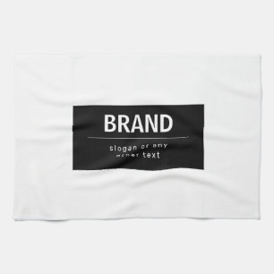 Linge De Cuisine Gras Marque moderne ou nom commercial   Noir et bl