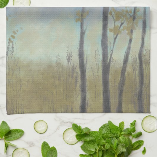 Linge De Cuisine Grass de blé à structure arborescente I (Plié)