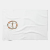 Linge De Cuisine Grass Pampas rustique | Monogramme de couronne de  (Horizontal)