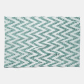 Linge De Cuisine Gratuit Vert Blanc Chevron Stripes Noël (Horizontal)