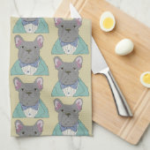 Linge De Cuisine Gray French Bulldog (Quart Plié)