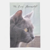 Linge De Cuisine Gray Kitty Chat (Vertical)