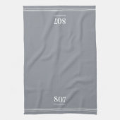 Linge De Cuisine Gray | Numéro de maison et nom de rue (Vertical)
