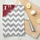 Linge De Cuisine Gray White Chevron (Quart Plié)