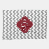 Linge De Cuisine Gray White Chevron (Horizontal)