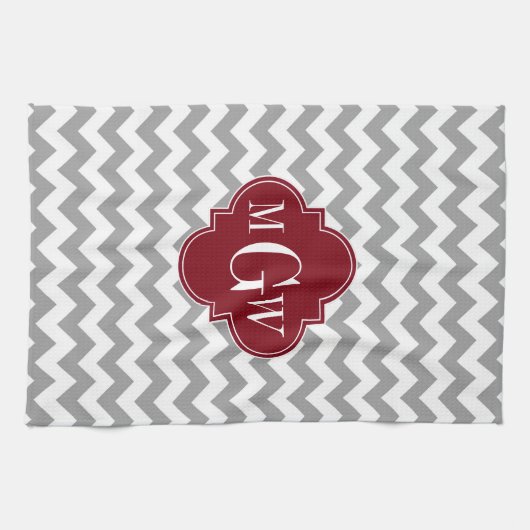 Linge De Cuisine Gray White Chevron (Horizontal)