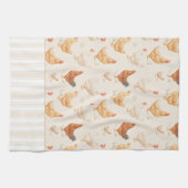 Linge De Cuisine Grazing Chickens Country Kitchen Towels (Horizontal)