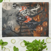 Linge De Cuisine Great Dane Halloween Éffrayant (Plié)
