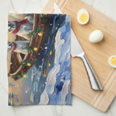 Linge De Cuisine Great Pyrenees Christmas Boat Holiday (Quart Plié)