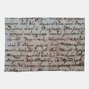 Linge De Cuisine grec ancienne écriture manuscrite lettres manuscri