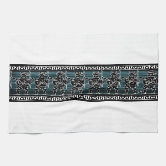 Linge De Cuisine Grec Black (Horizontal)