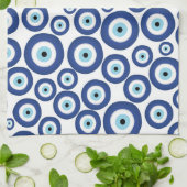 Linge De Cuisine Grec Mati Mataki - motif d'oeil mauvais de (Plié)