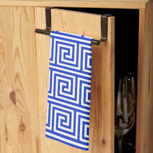 Linge De Cuisine Grec Meander Carré Motif