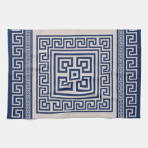 Grec Meander - Grec Key - Bleu et beige