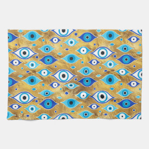 Linge De Cuisine Grèce Mati Mataki - motif des yeux malveillants d