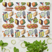 Linge De Cuisine Grèce Méditerranéen Imprimer Cuisine grecque (Plié)